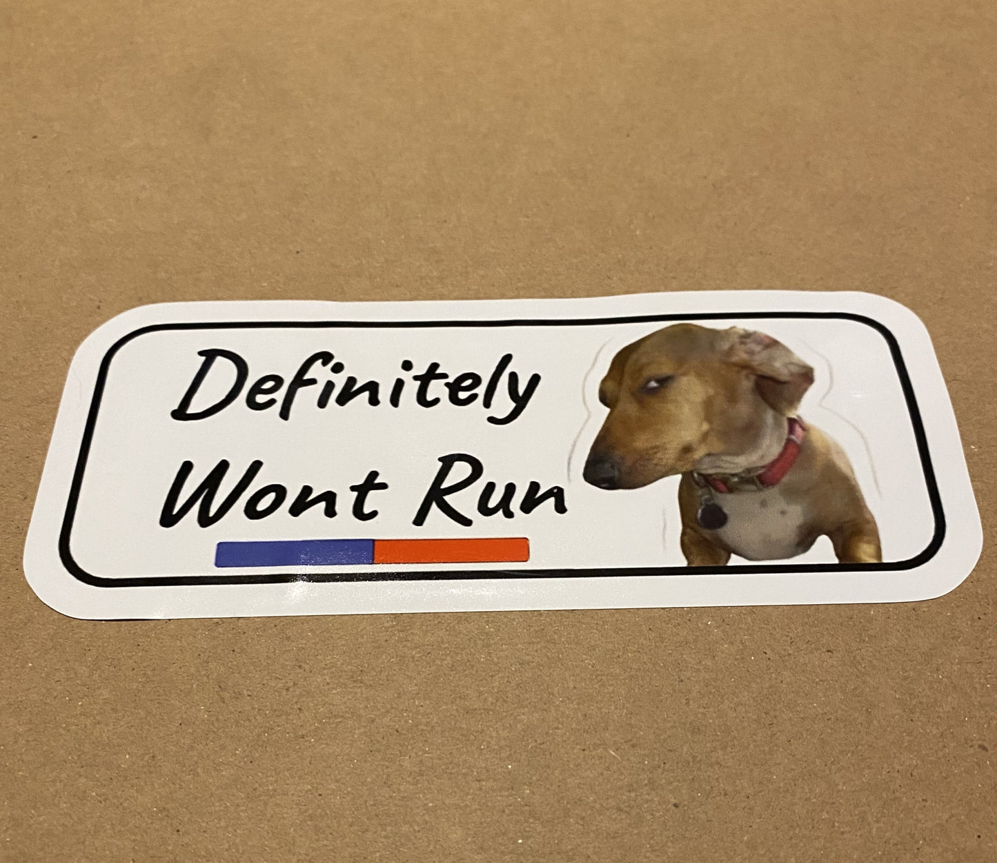 Definitely Won't Run-Sticker