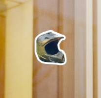 Golden Helmet Sticker