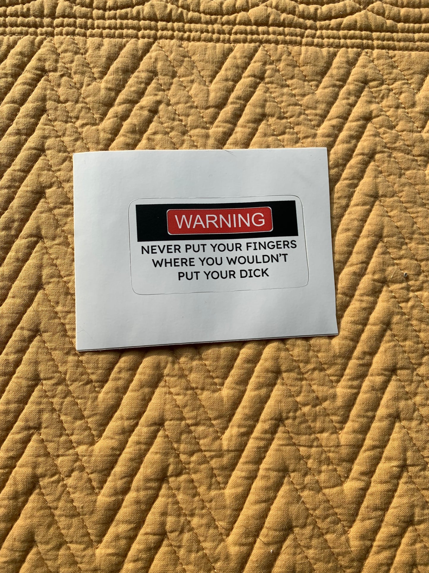 "never put your fingers where you wouldn't put your dick" Sticker