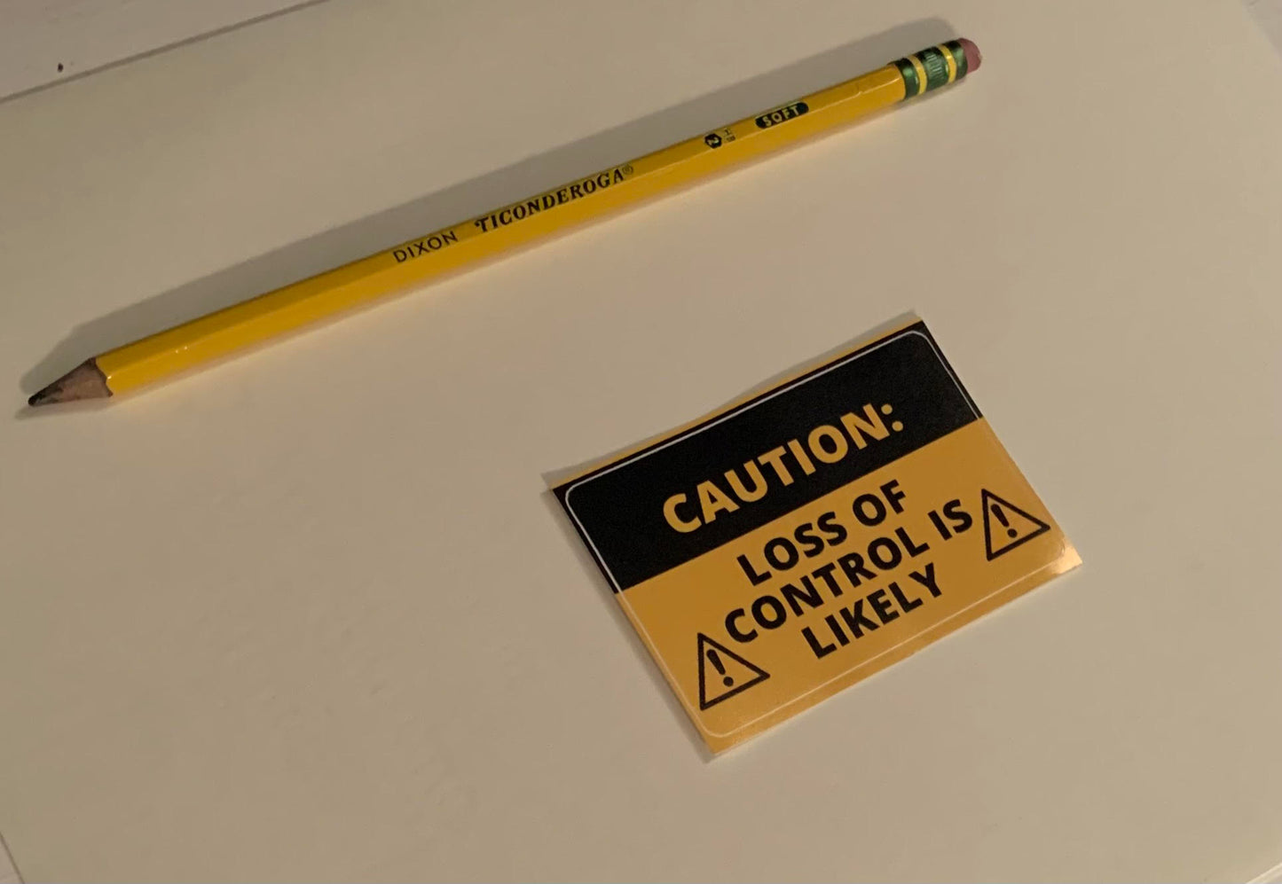 "CAUTION" Sticker