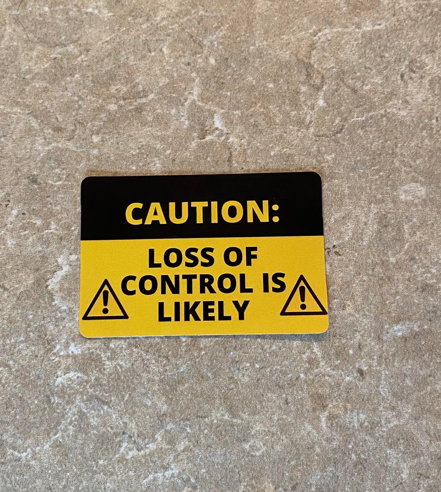 "CAUTION" Sticker