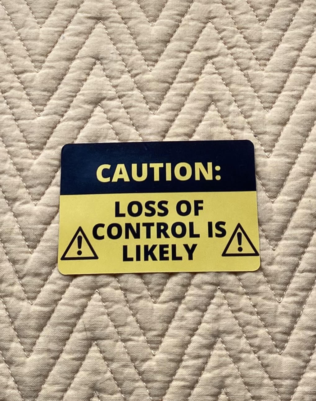 "CAUTION" Sticker